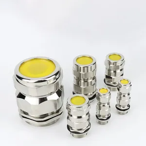 ATEX IP66 Carbon Steel Armoured Armored Cable Gland M20*1.5 G3/4 SUS Brass Nickel Plated Customizable for Factory Safety thumbnail-2
