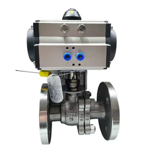 Shanghai Hugong, Liangong Valves, Zhonghe Sufa Q641f-16p Stainless Steel Flange Pneumatic Ball Valve thumbnail-5