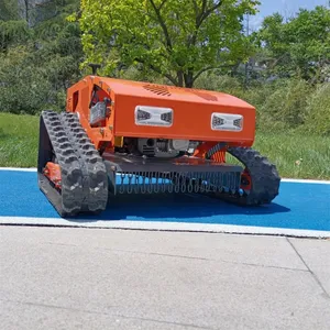 Hybrid Industrial Rubber Track 800Mm Rechargeable Battery Wheeled Remote Control Lawn Mower thumbnail-3