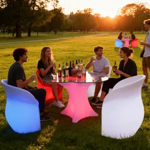 New Arrival Fast Food Ktv Night Club Booth Led Bar Counter Table Black Sofa for Bar Lounge Nightclub Furniture thumbnail-1