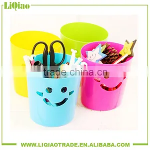 Smiling Face Type Fashion Desktop Trash Can for Office thumbnail-1