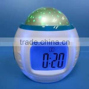 Children Sleeping Sky Star Night Light Projector Lamp Bedroom Alarm Clock Music thumbnail-6