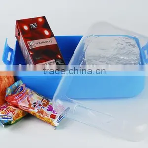 Custom Plastic Treasure Chest Lunch Box/Lunch Box - Cyan - Contents Not Included thumbnail-3