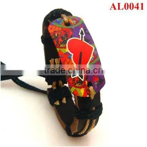 Professional Leather Production,lovers Common Used Bracelet Jewellery Colored Print With an Arrow Wearing Heart AL0041 thumbnail-1