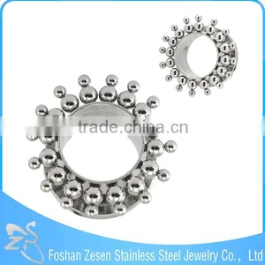 New Design Body Piercing Jewelry Stainless Steel Ear Tunnel With Beads thumbnail-1