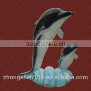 Guangzhou Manufacturers Custom Metal Stainless Steel/copper Dolphin Sculpture Hotel/square/store/community thumbnail-1