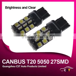Best Offer Nonpolar Canbus LED Lamp Bulb T20 7440/7443 5050 27SMD 12V Led Lamp Bulb thumbnail-2