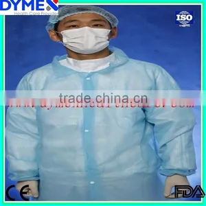 China Antistatic Disposable Elastic Cuff Lab Coat thumbnail-1