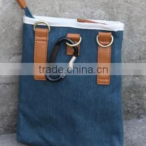 Leisure High-quality Denim Fancy Back Pouch Multi-pockets Waist Bag With Adjustable Strap thumbnail-3