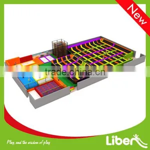 Large Rectangle Cheap Indoor Trampoline World With Dodgeball and Foam Pit Made by Professional Chinese Supplier thumbnail-1