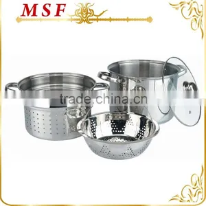 20cm, 24cm Multi-cookware Set Pasta Cooker Steamer Set Steamer Insert Microwave Oven Safe MSF-L3093 thumbnail-1