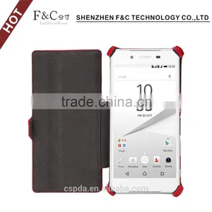 Heat Setting 5.2 Inch Cell Phone Flip Cover for Sony Xperia Z5,stand Leather Case for Sony z5 thumbnail-4