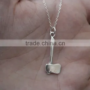 Silver Axe Charm Hunter Jewelry Battle Chopper Axe Necklace 2015 thumbnail-2