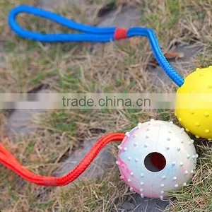 Custom 7x30cm Rubber Pet Toys With Rope thumbnail-1
