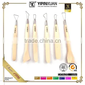 6Piece Pottery and Clay Modeling Tools Sculpture Set thumbnail-1