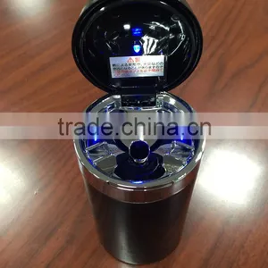 LED Car Ashtray With Cigarette Self-extinguishing Function thumbnail-2