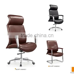 High Quality Metal Base Rotating Office Leather Chair Factory Sell Directly SY25 thumbnail-1