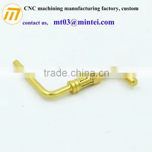 Custom Precision CNC Machining Gold Plated Electrical Brass Plug Pin thumbnail-1