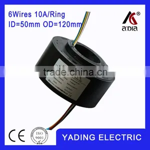 SRH 50120- 6p Through Bore Slip Ring ID50mm. OD120mm. 6Wires, 10A 6wires thumbnail-1