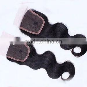 Hot Selling Wholesale Price18" #1B Natural Body Wave, Soft & Durable, Peruvian Hair Full Front Lace Closures thumbnail-1