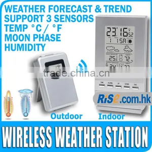Wireless In/Outdoor Temperature Hygrometer Thermometer Humidity Weather Station thumbnail-1