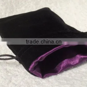 China Small Velvet Bag With Satin Lining,velvet Outside and Satin Inside thumbnail-6