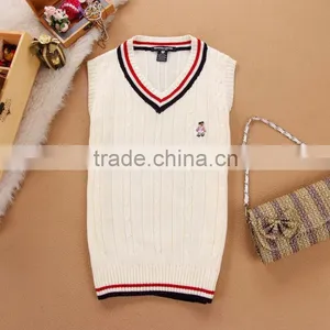 V-neck Sweater Knitting Cashmere School Sweater College English Boy and Girl thumbnail-2