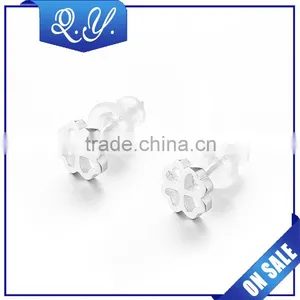 Charming Flower Silver Studs Piercing Ear Studs thumbnail-1