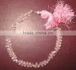 Rose Quartz Faceted Drop Beads thumbnail-1