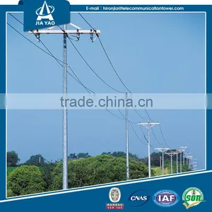 High Voltage Hop Dip Galvanized Electrical Transmission MonoPole Tower thumbnail-1