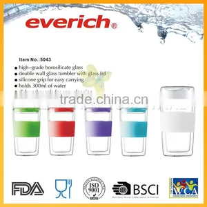 Double Wall Unbreakable Wide Mouth Small Glass Tumbler thumbnail-2