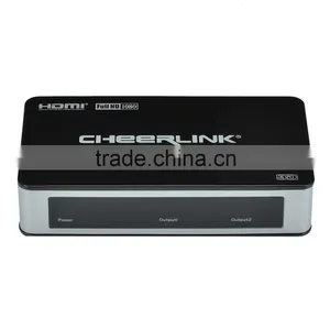 1 in 2 Out Hdmi Splitter Switch Support Full 2160P 1080P 3D v 1.3&V1.4 HDMI Splitter 1*2 w/ Remote Control - Black thumbnail-1
