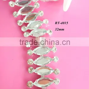 2016 New Arrival Fashion Dresses The Fashion Designs Rhinestone Trimming Applique(RT-4015) thumbnail-1