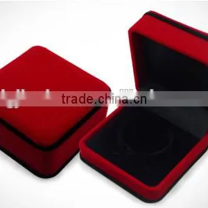 2015 Hot Sale Jewlery Set Box Velvet Flannelette Flocking Custom Red Black thumbnail-1