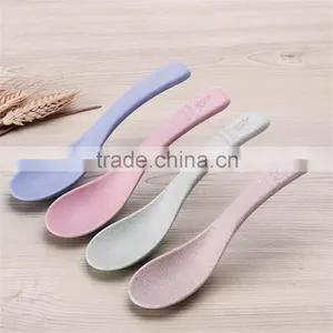 Wheat Straw Plastic Tableware Colorful Spoon Set thumbnail-6