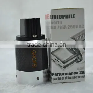 Hi-End Rhodium Plated Carbon Fiber Series 20A IEC Connector thumbnail-1
