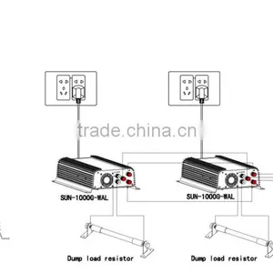 500W Wind Power Grid Tie Inverter,on Grid Inverter,Model SUN-500G-WAL-LCD thumbnail-3