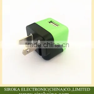 Customized Colors Univesal Single USB US Plug Charger Adapter 5V 1A for Smartphones thumbnail-4