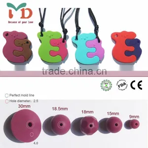 New Design BPA Free Silicone Baby Chew Toy Necklace thumbnail-1