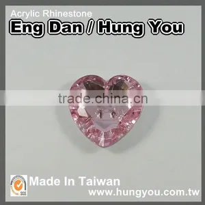 Heart Shape Rhinestone Buttons For Clothes thumbnail-4