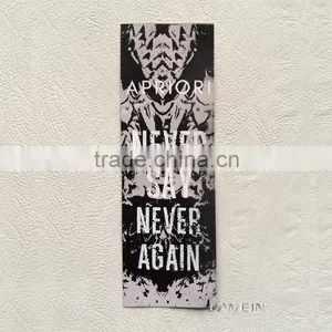 Environmental Silk Screen Printed Cloth Main Label for Padded Clothing thumbnail-3