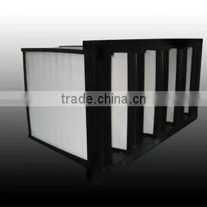 High Efficient 99.99% Plastic Frame V Bank Combined Hepa Air Filters thumbnail-3