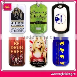 Metal Zinc Alloy Printed Logo Military Dog Tags With Ball Chain thumbnail-6