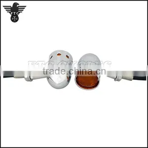 Aftermarket Custom Chrome LED Harley Chopper Motorcycle Turn Signals thumbnail-5