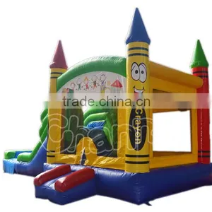Inflatable Crayon Bouncer, Inflatable Combo, Inflatable Bouncer With Slide thumbnail-2