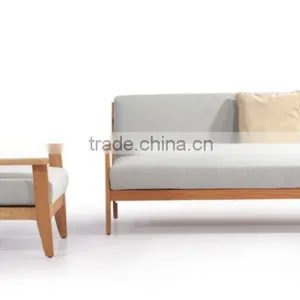 Wood and PU Leather /fabric Sofa Set Designs thumbnail-1