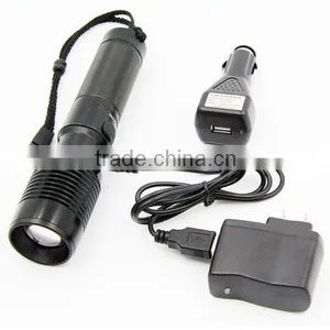 6618 High Power XML T6 Usb Led Flashlight Power Bank thumbnail-5