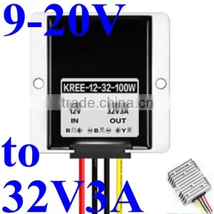 dc Voltage Regulator 9-20V 12V 15V to 32V 3A 96W Boost Step up Converter Power Supply Moduleupply Module Waterproof for Bus LED thumbnail-1