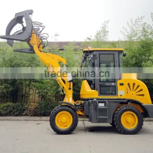 Euro ce Mini Wheel Loader With Wood Grapple thumbnail-1