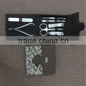 MRT-065 Fashional PU Bag Stainless Steel 9pcs Manicure Set thumbnail-1
